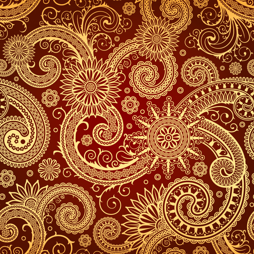 free vector Beautiful background of classical pattern vector